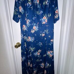 Floral Blue Maxi Dress